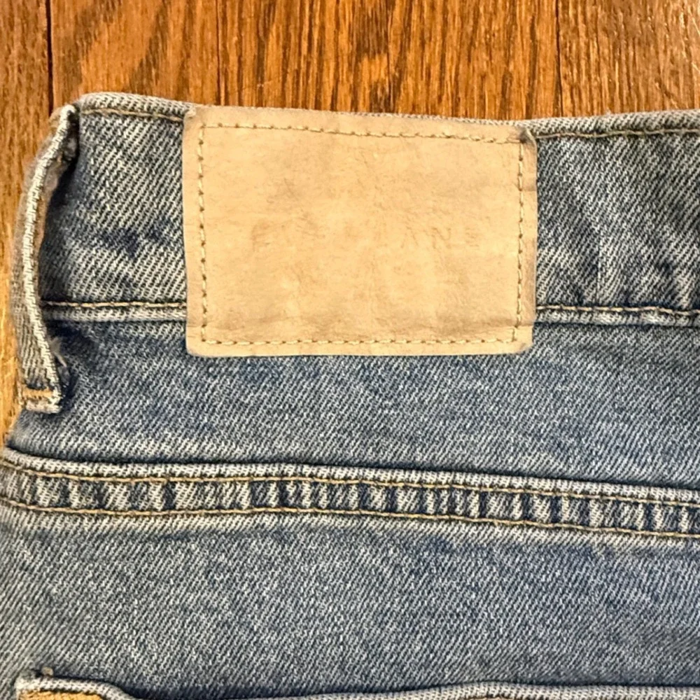Everlane The Way High Denim Shorts Light Indigo Raw Hem High Rise Size 30